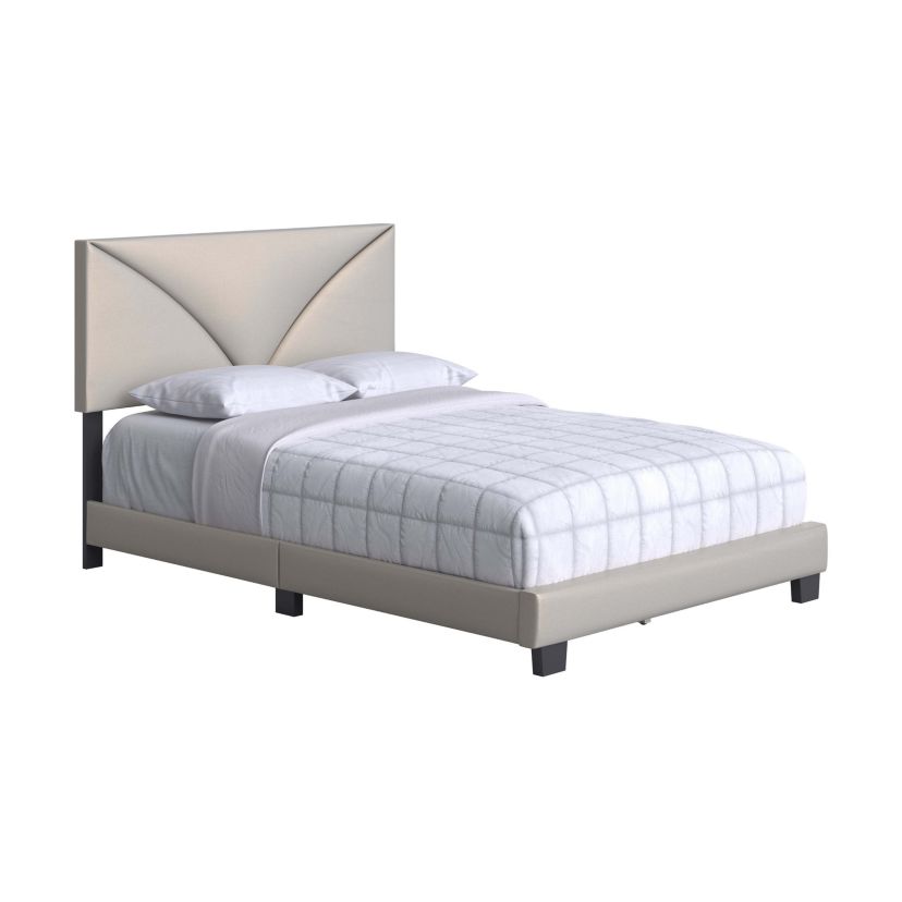 Boyd Sleep Cornerstone Fully Upholstered Platform Bed Frame, 4 Wood Support Slats, Requires Box Spring
