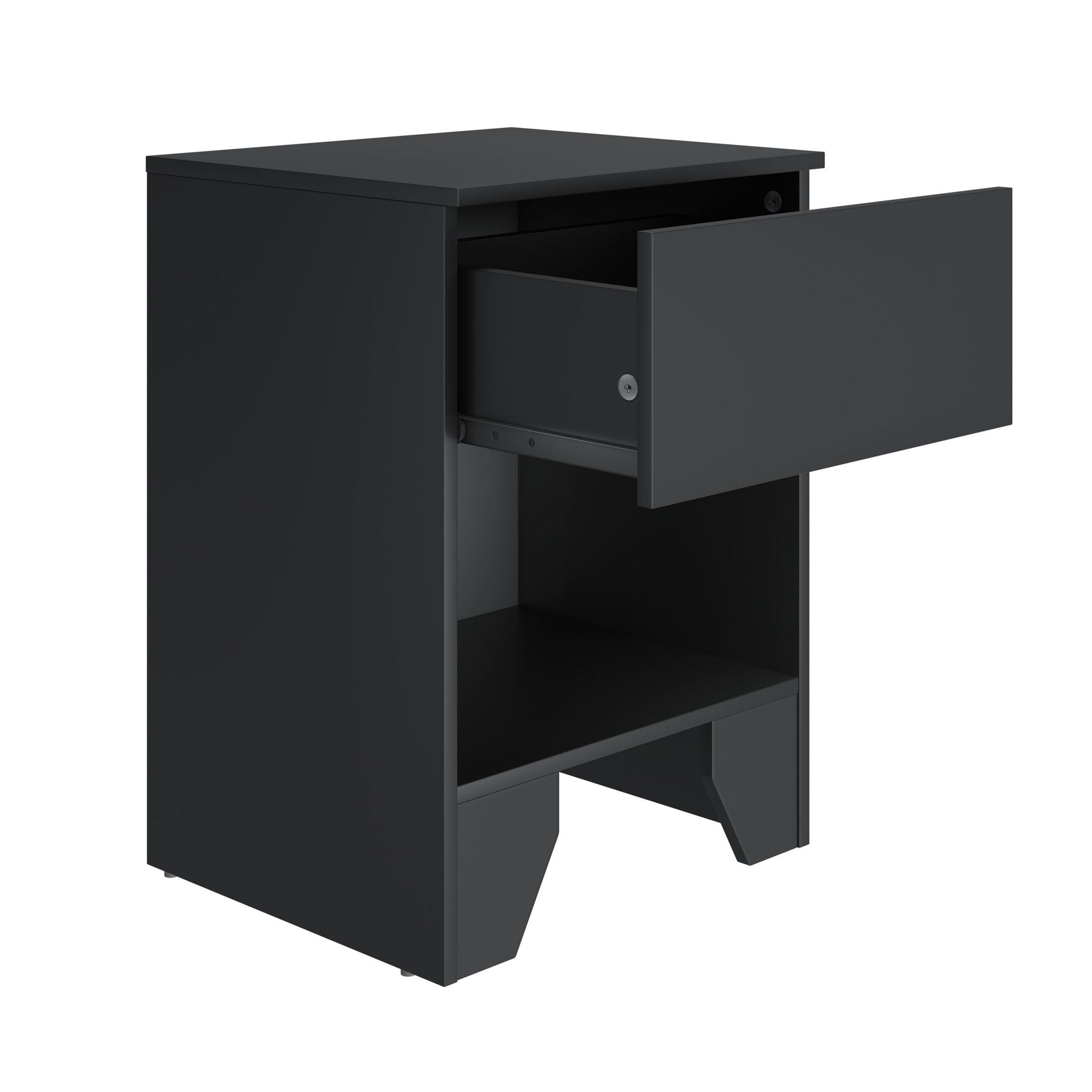 Boyd Sleep Anzio One Drawer Modern White Nightstand