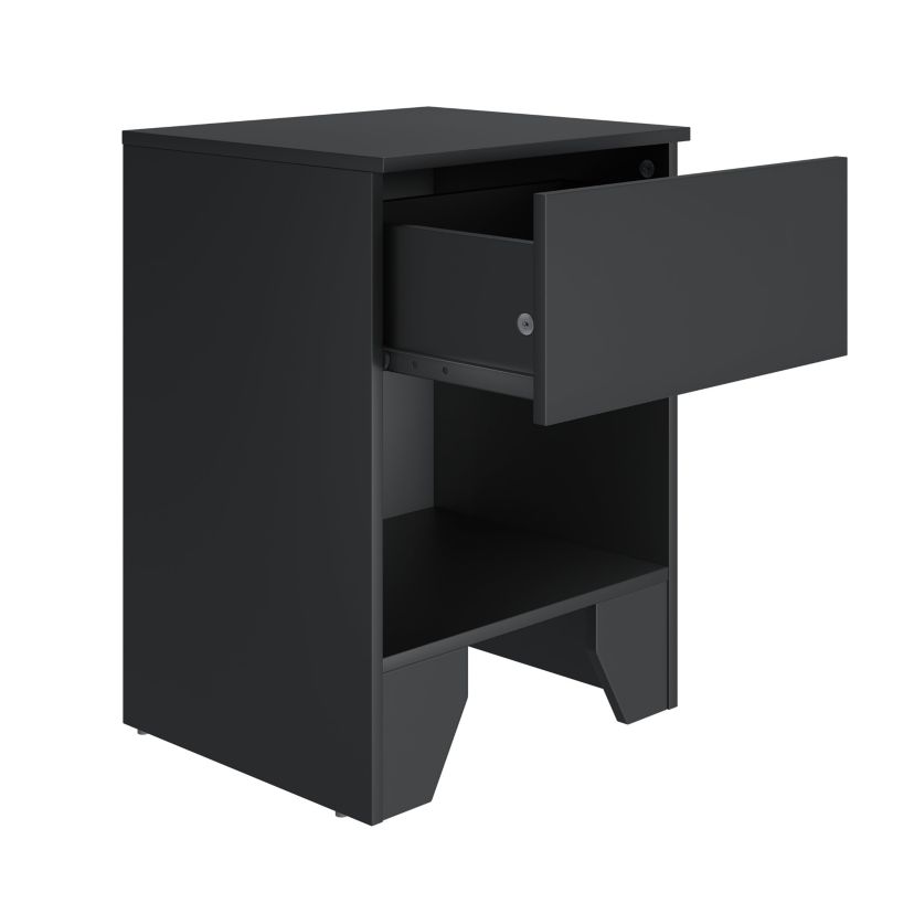 Boyd Sleep Anzio One Drawer Modern White Nightstand