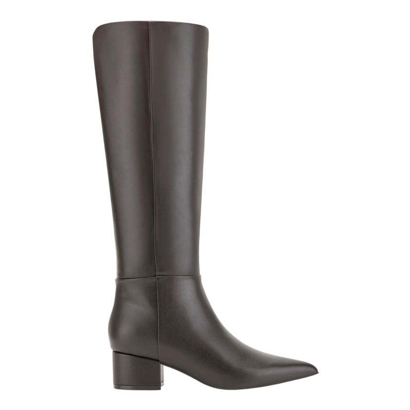 Glint Wide Calf Pointy Toe Tall Shaft Dress Boots