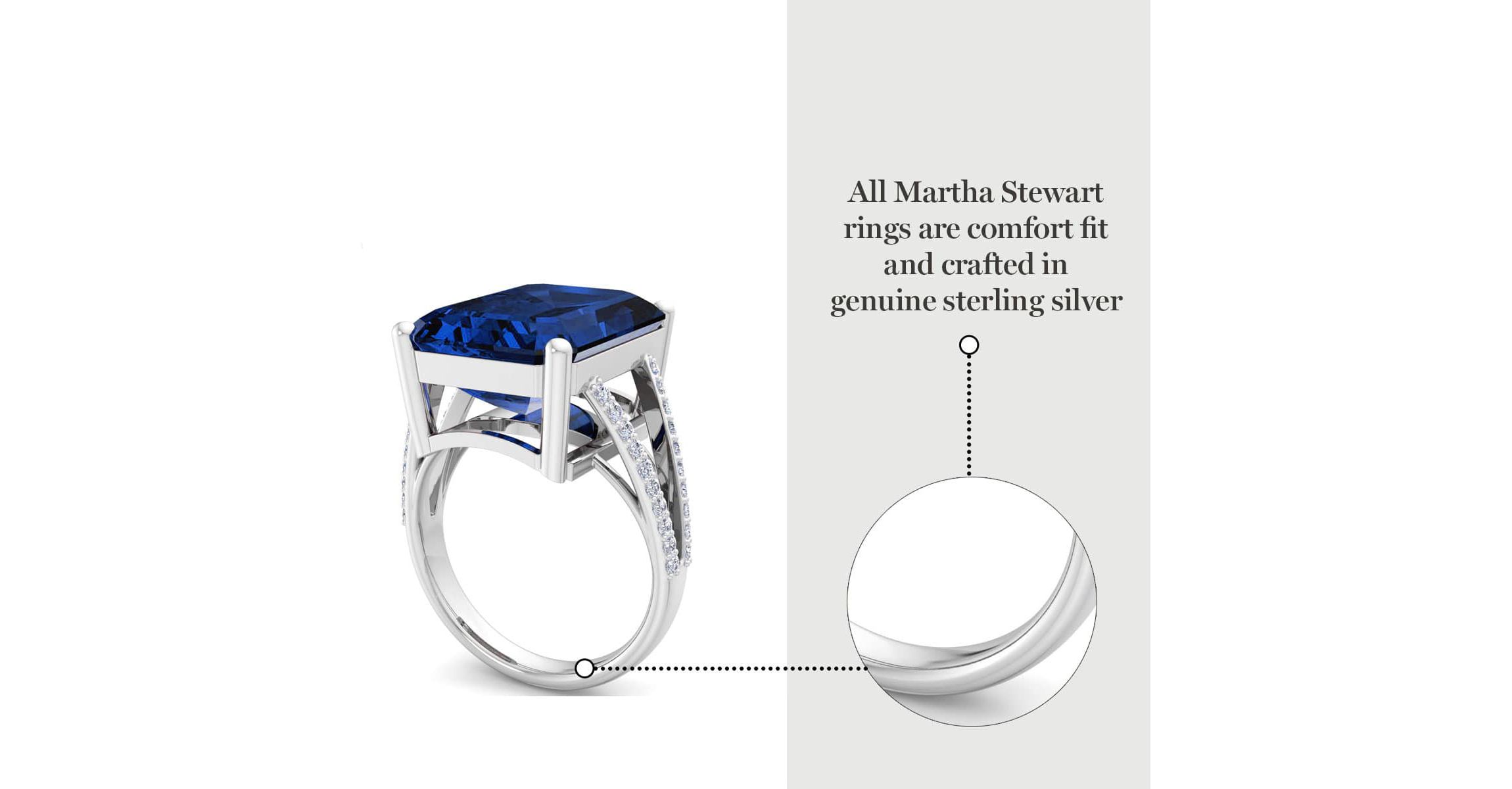 Lab Created 10 1/4 Carat Emerald Cut Gemstone and Lab Grown Diamond Ring In Sterling Silver