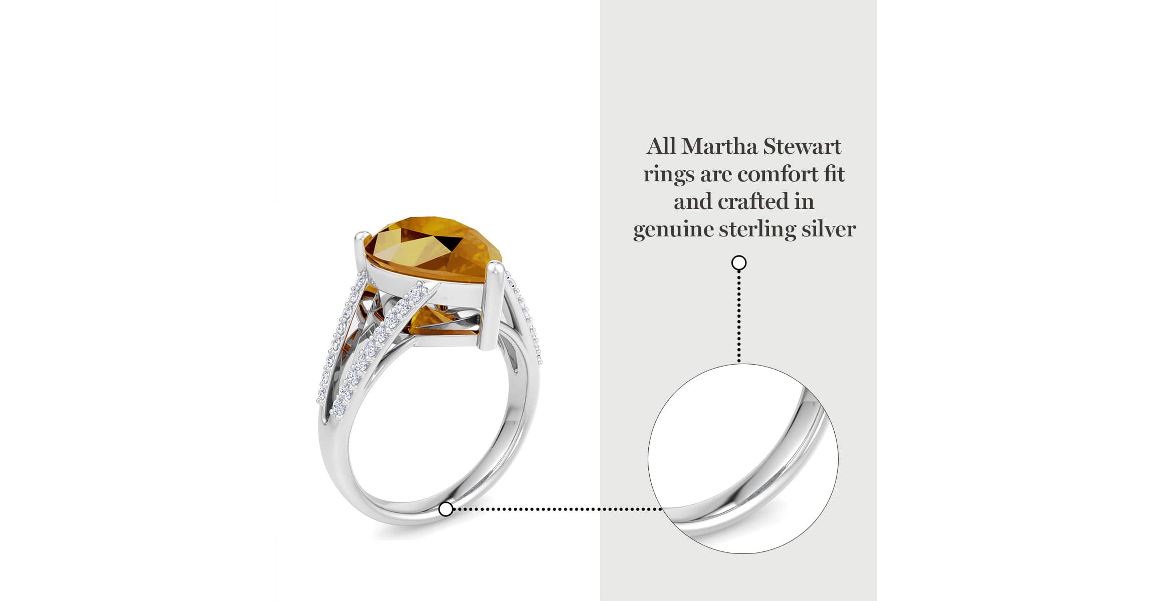 Lab Created 5 1/2 Carat Pear Shape Gemstone and Lab Grown Diamond Ring In Sterling Silver
