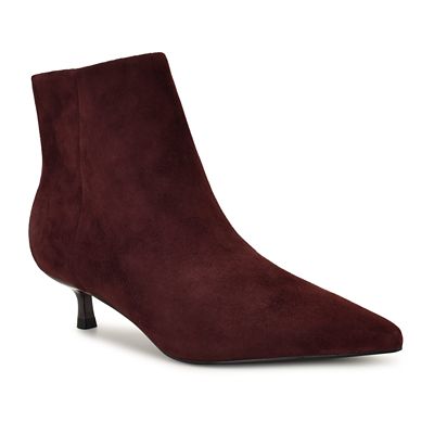 Nine West Women's Turrel Pointy Toe Dress Ankle Booties, Red, 8.5M