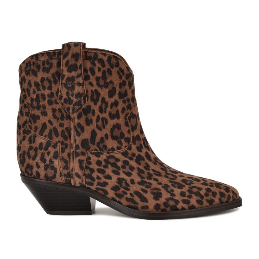 Abreve Pointy Toe Block Heel Dress Booties