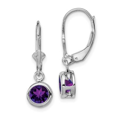 Belk & Co 2.1 ct. t.w. Swiss Blue Topaz Drop Earrings in Rhodium-plated Sterling Silver