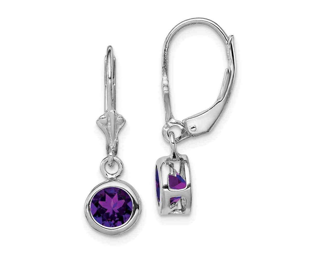 1.5 ct. t.w. Citrine Drop Earrings in Rhodium-plated Sterling Silver