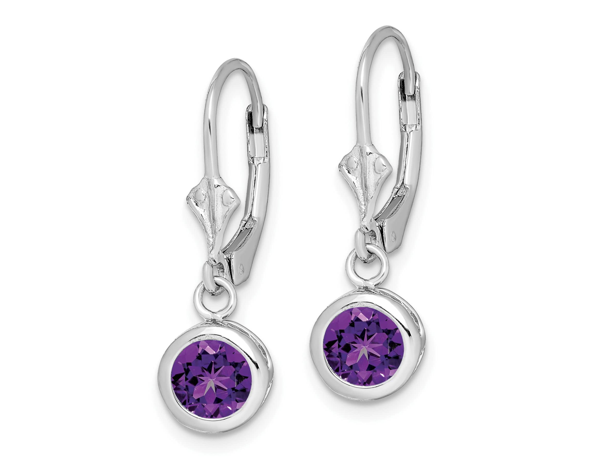 1.5 ct. t.w. Citrine Drop Earrings in Rhodium-plated Sterling Silver