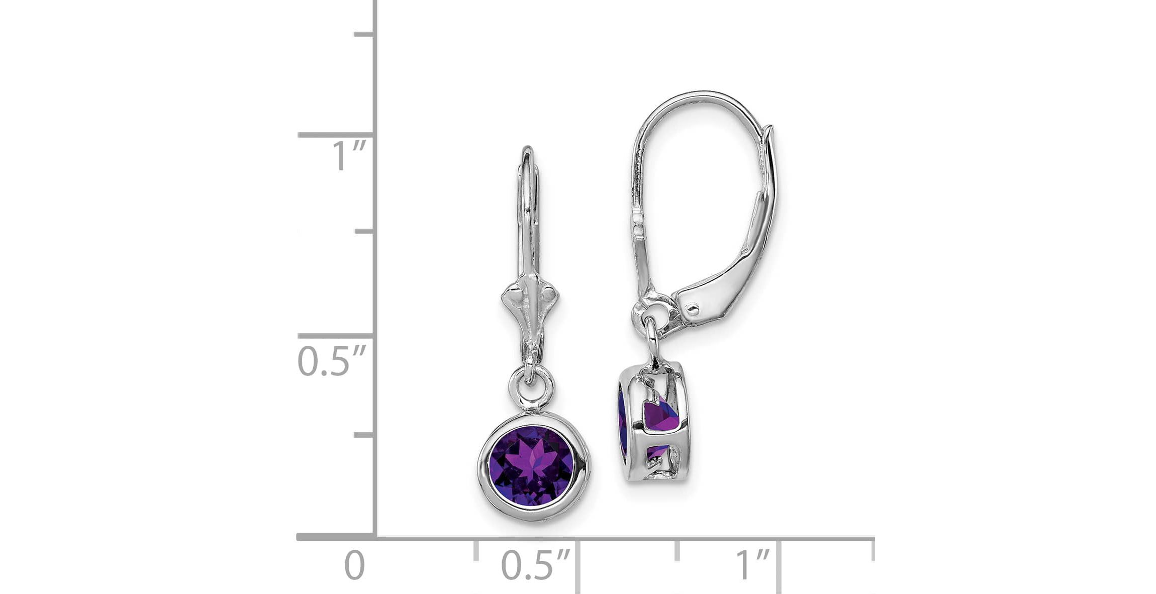 1.5 ct. t.w. Citrine Drop Earrings in Rhodium-plated Sterling Silver