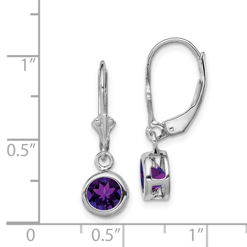 1.5 ct. t.w. Citrine Drop Earrings in Rhodium-plated Sterling Silver