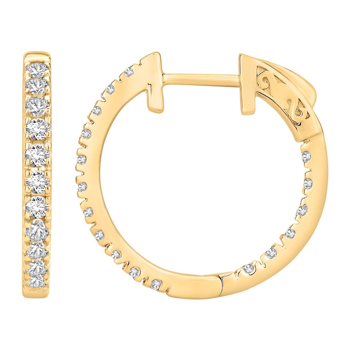 1 ct. tw. Diamond Hoop Earring in 10K Gold