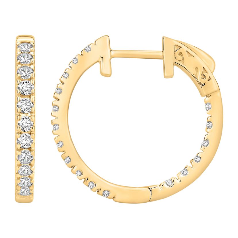 1 ct. tw. Diamond Hoop Earring in 10K Gold