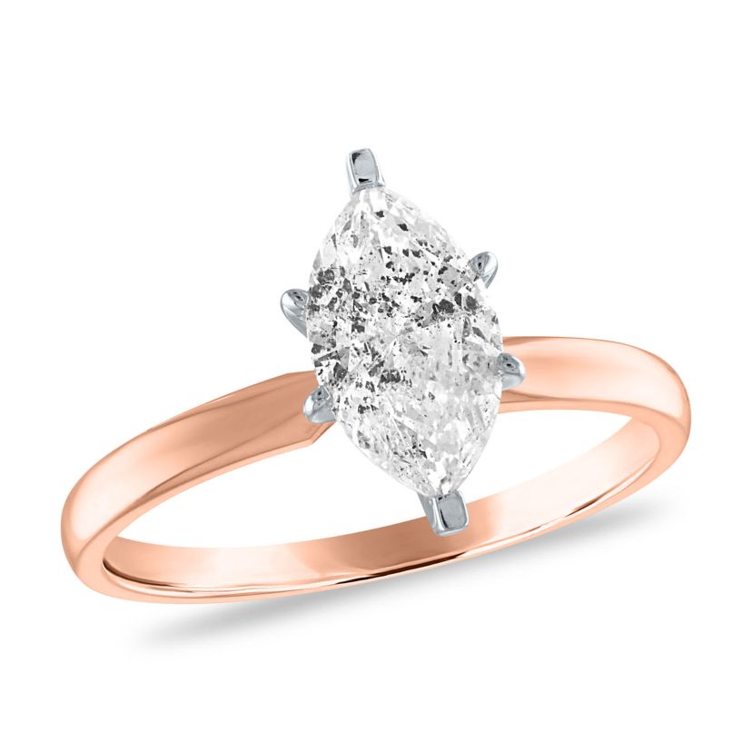 1/2 ct. tw. Diamond Marquise Solitare Ring in 14K Gold