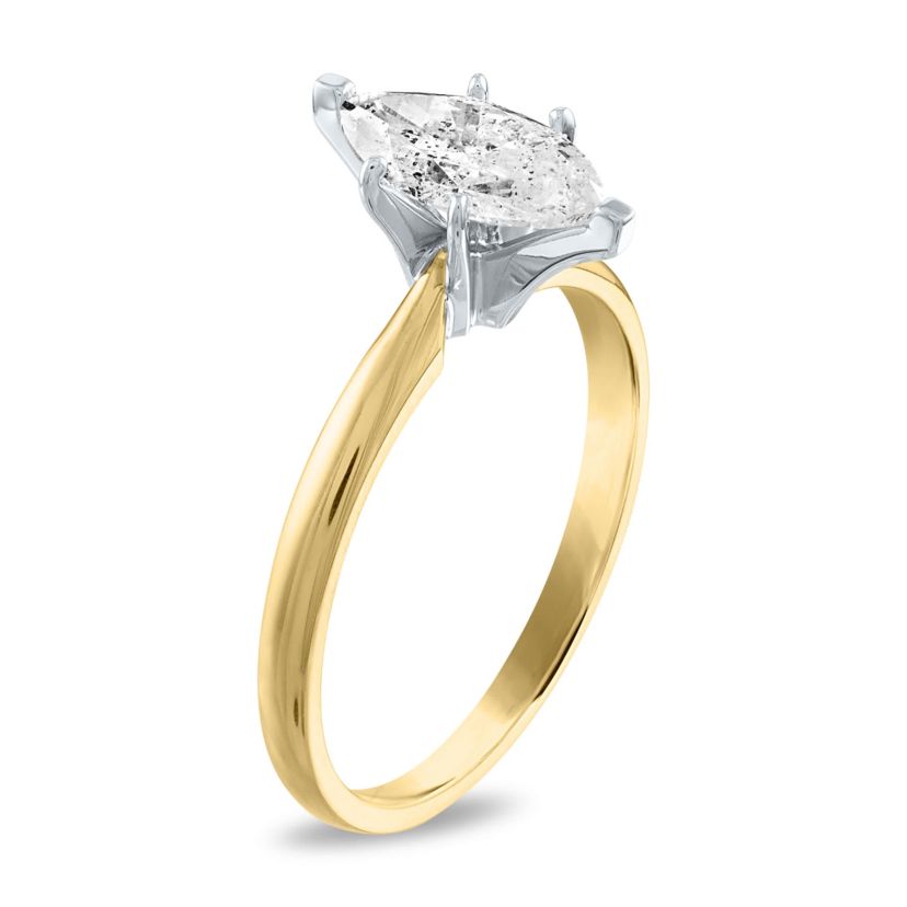 1/2 ct. tw. Diamond Marquise Solitare Ring in 14K Gold