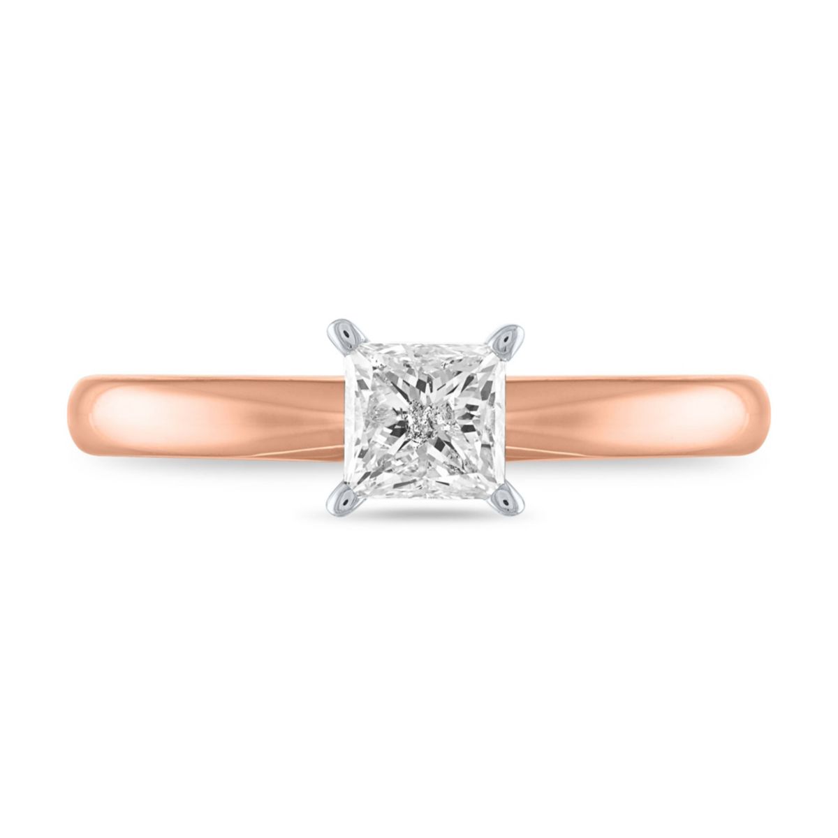 1/2 ct. tw. Diamond Princess Solitare Ring in 14K Gold