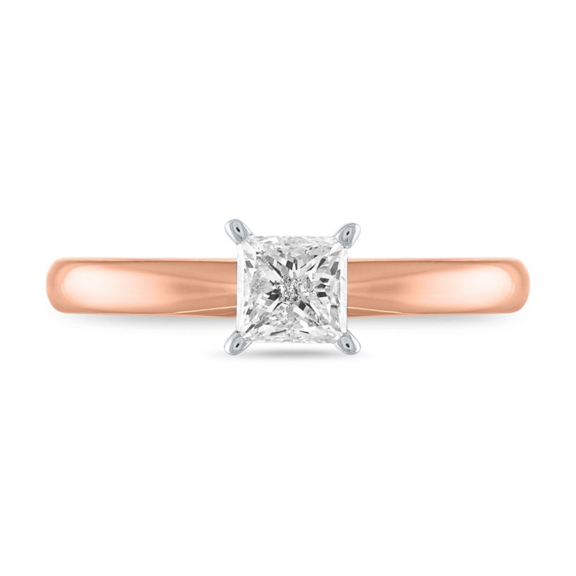 1/2 ct. tw. Diamond Princess Solitare Ring in 14K Gold