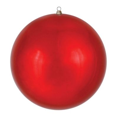 Vickerman 24" Giant Shiny Red Ball Christmas Ornament, UV Resistant