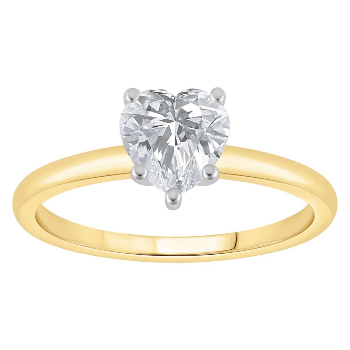 1/2 ct. tw. Diamond Heart Solitare Ring in 14K Gold