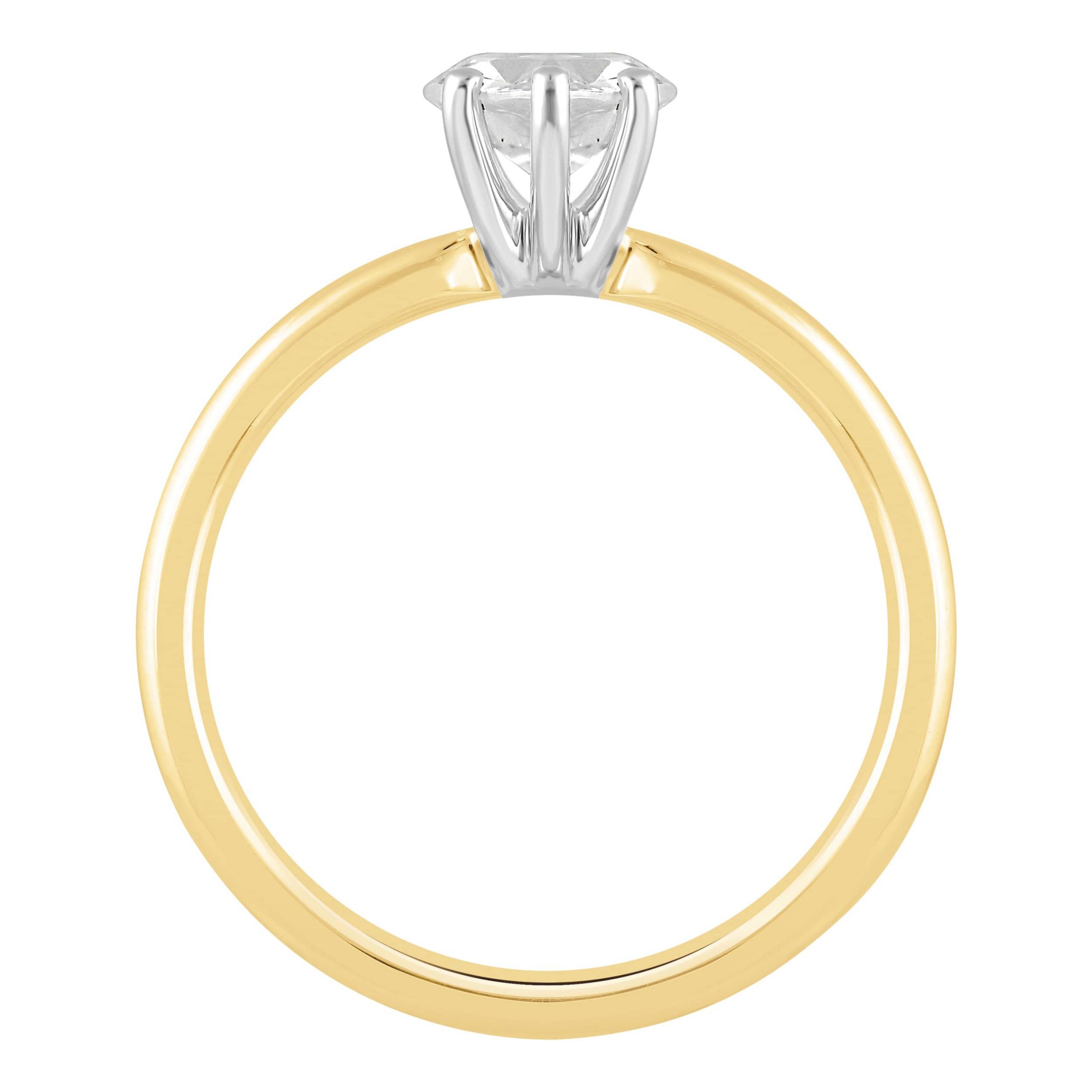 1/2 ct. tw. Diamond Heart Solitare Ring in 14K Gold