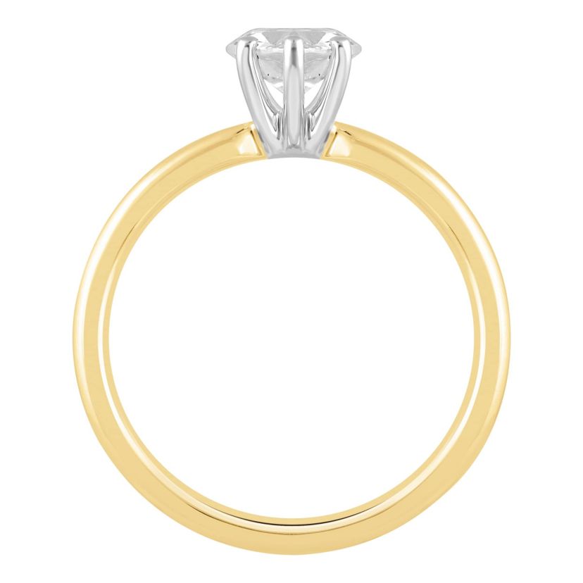 1/2 ct. tw. Diamond Heart Solitare Ring in 14K Gold