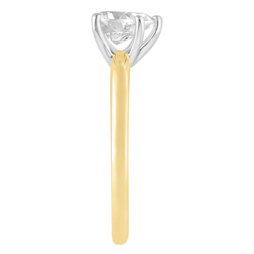 1/2 ct. tw. Diamond Heart Solitare Ring in 14K Gold