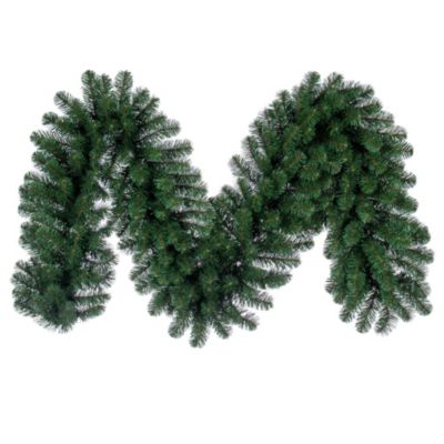 Vickerman 9' x 24" Oregon Fir Artificial Christmas Garland, Warm White LED Lights, Green