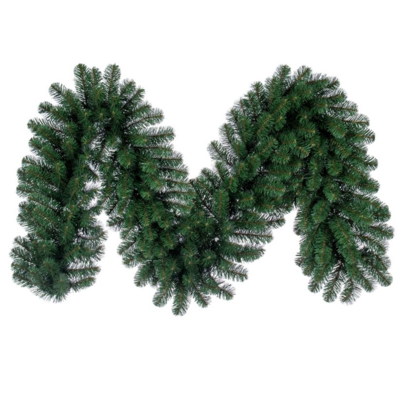 Vickerman 9 Oregon Fir Artificial Christmas Garland, Warm White Single Mold LED Wide Angle Lights