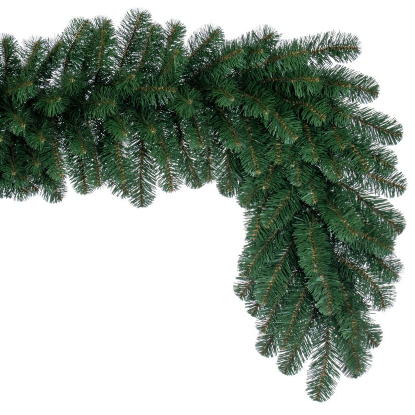 Vickerman 9 Oregon Fir Artificial Christmas Garland, Warm White Single Mold LED Wide Angle Lights