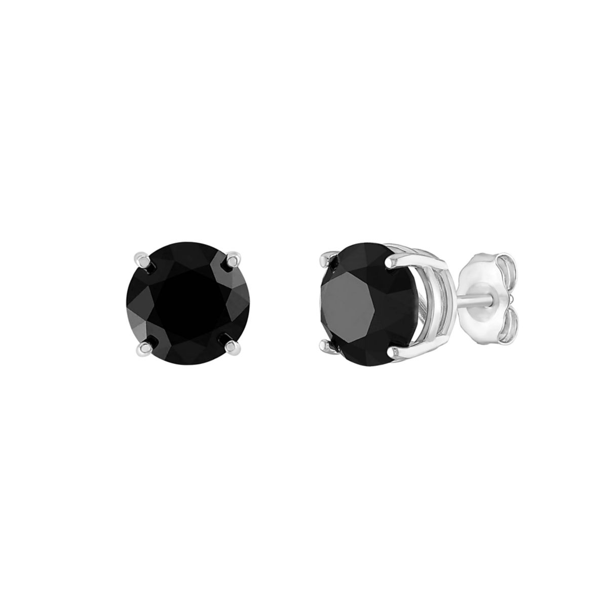4 ct. tw. Black Diamond Screwback Earring in 10K Gold
