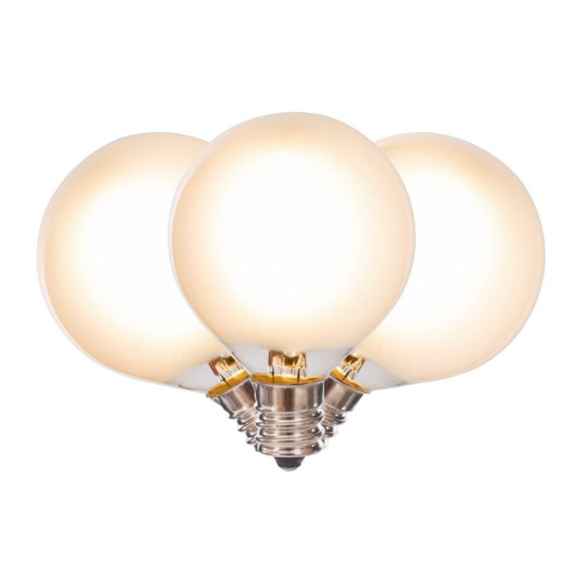 Vickerman 18Lt Multi-Colored LED Glass G40-E12 Filament Set with Green Wire