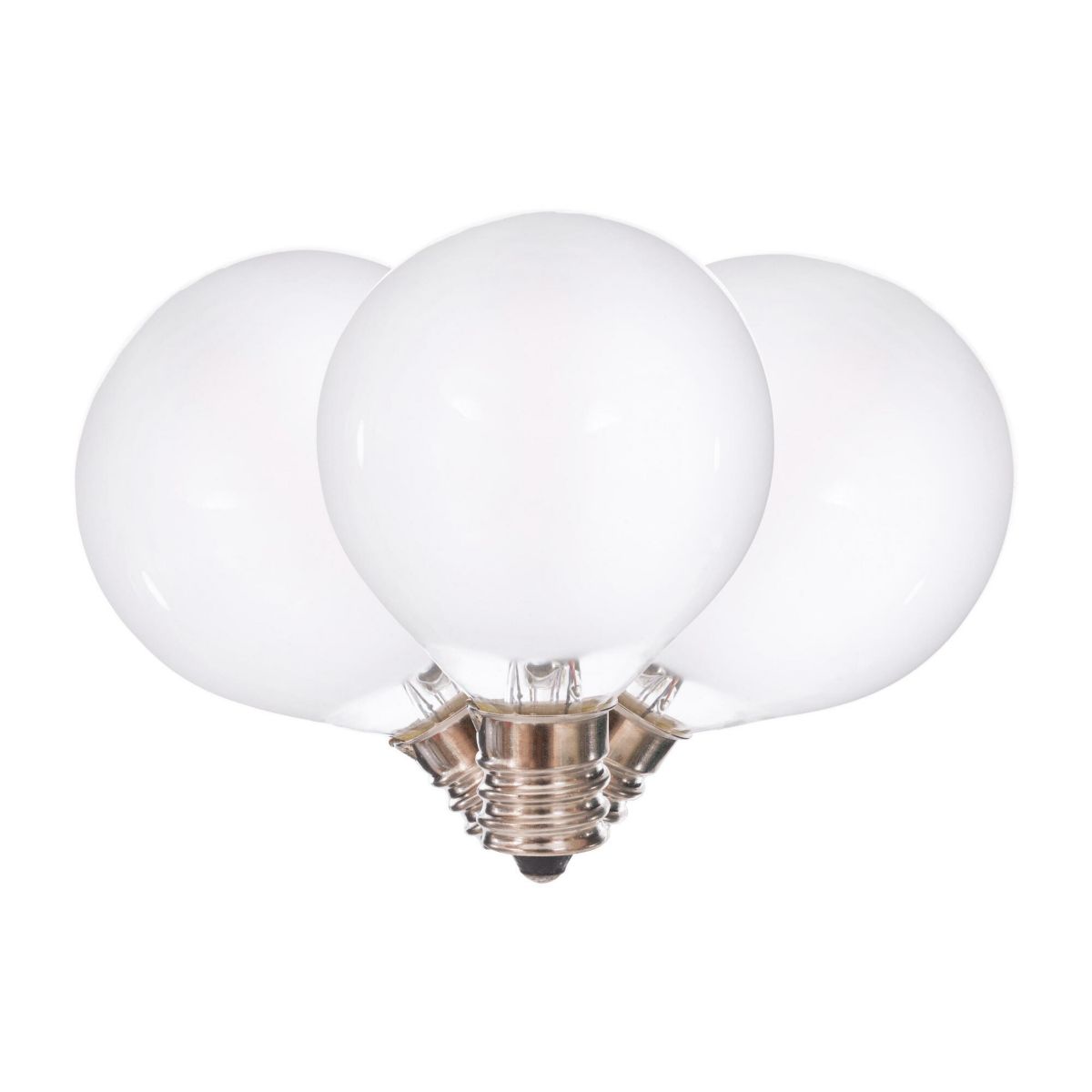 Vickerman 18Lt Multi-Colored LED Glass G40-E12 Filament Set with Green Wire