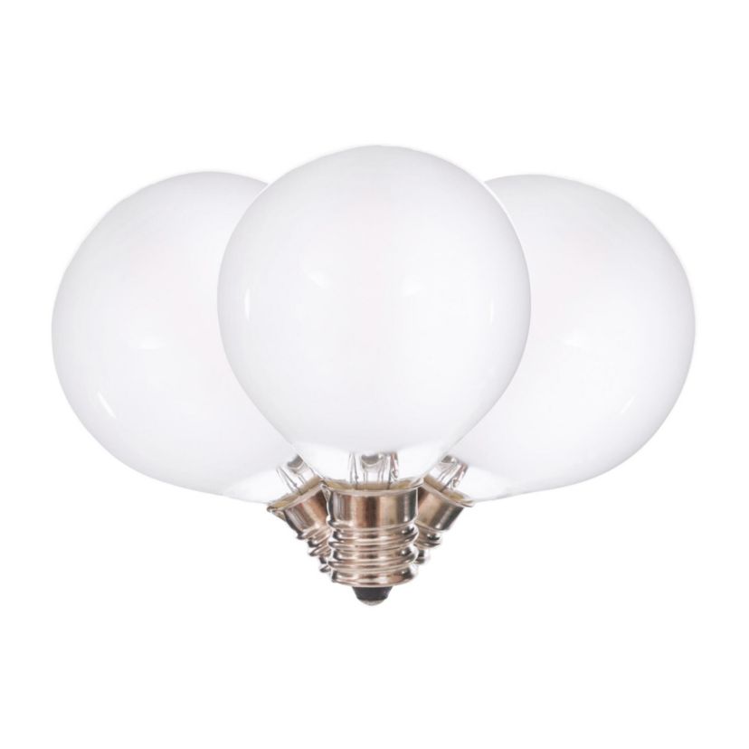 Vickerman 18Lt Multi-Colored LED Glass G40-E12 Filament Set with Green Wire