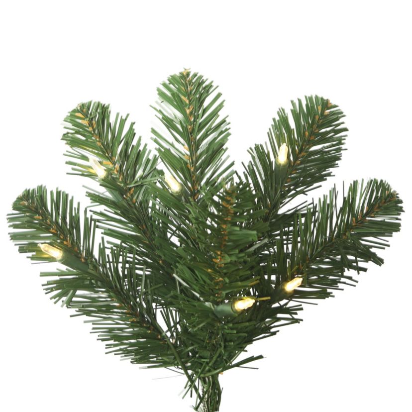 Vickerman 8.5 Oregon Fir Slim Artificial Christmas Tree, Warm White LED Lights