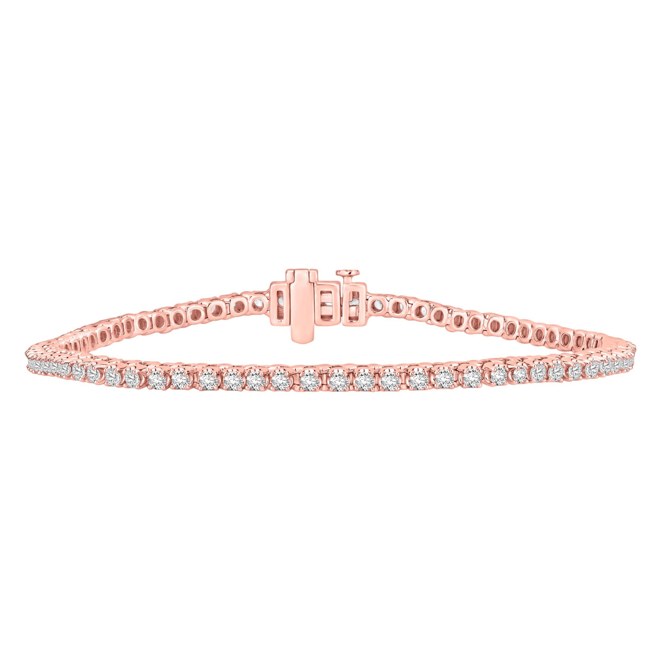 2 ct. tw. Diamond Straight Line Bracelet in 10K Gold