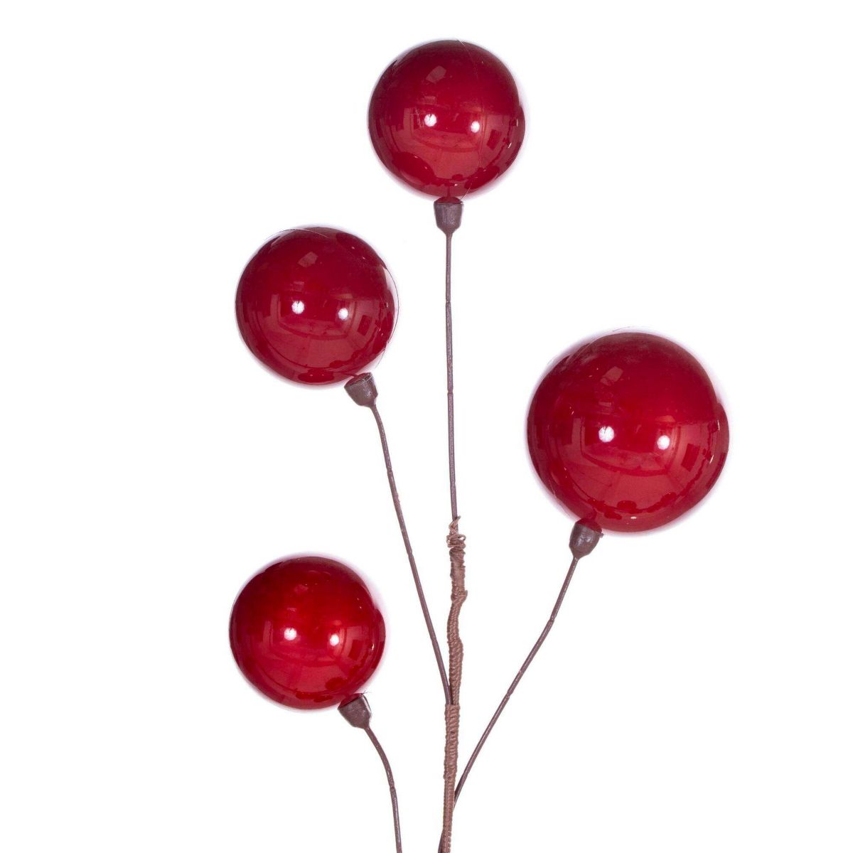 Vickerman 10 Red Pearl Branch Ball Wire Garland.