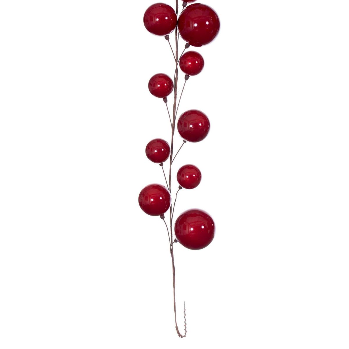 Vickerman 10 Red Pearl Branch Ball Wire Garland.