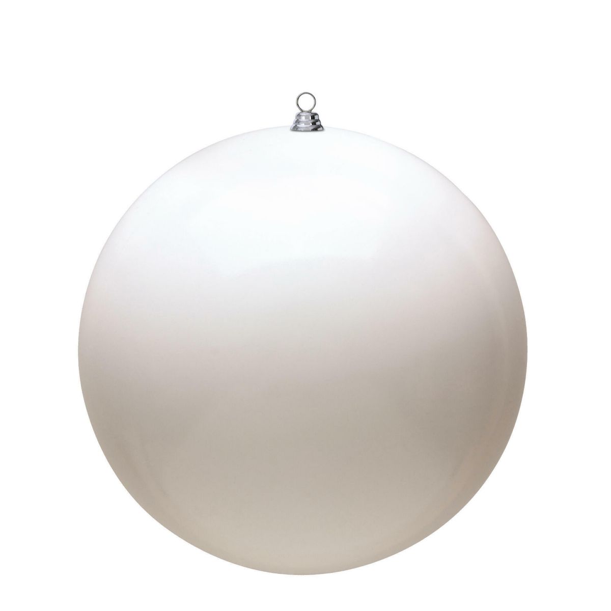 Vickerman 10" White Shiny Ball Ornament