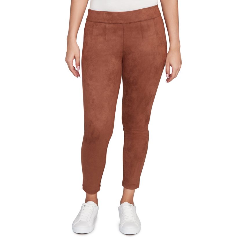 SOLID FAUX SUEDE PANT