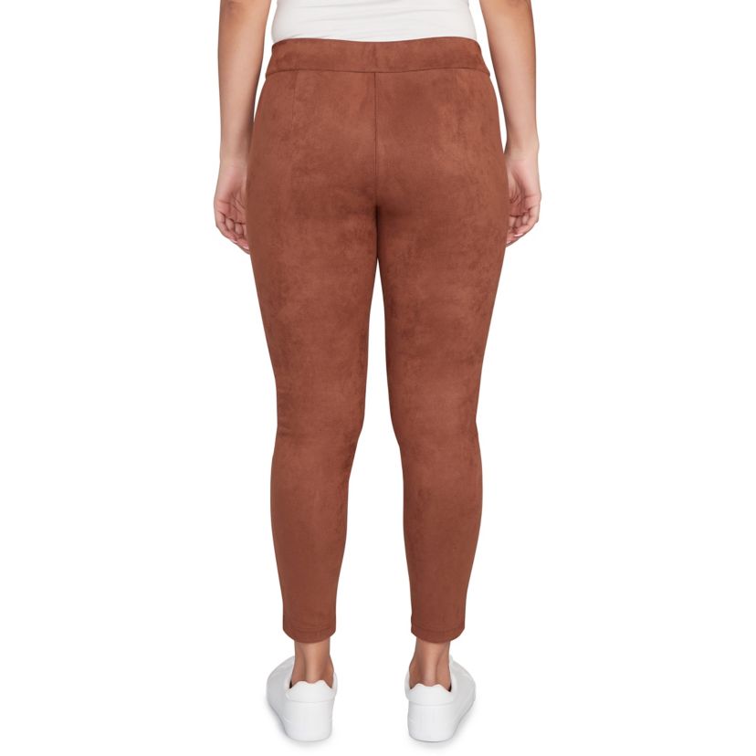 SOLID FAUX SUEDE PANT