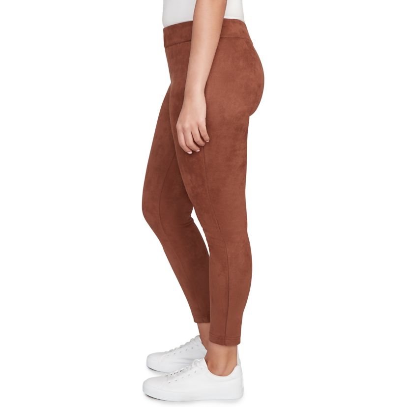 SOLID FAUX SUEDE PANT