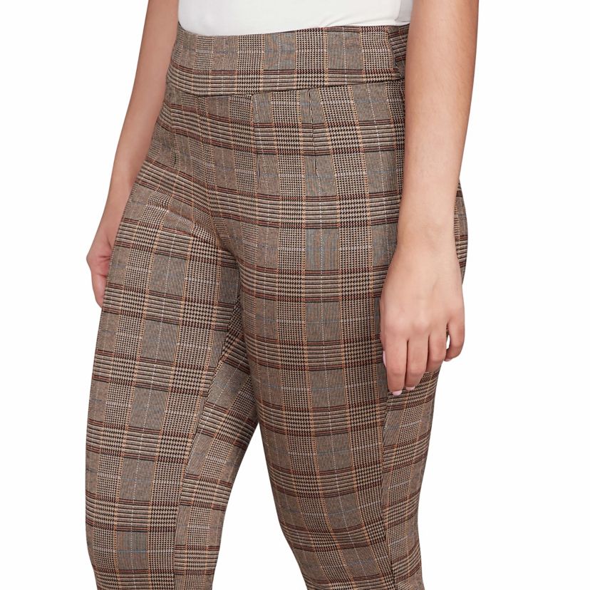 PULL ON PLAID PANT