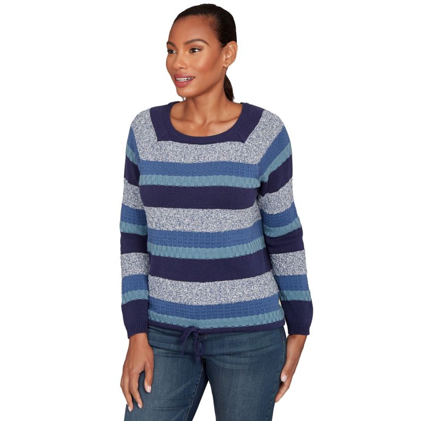 MARLED STRIPE BLOUSON PULLOVER