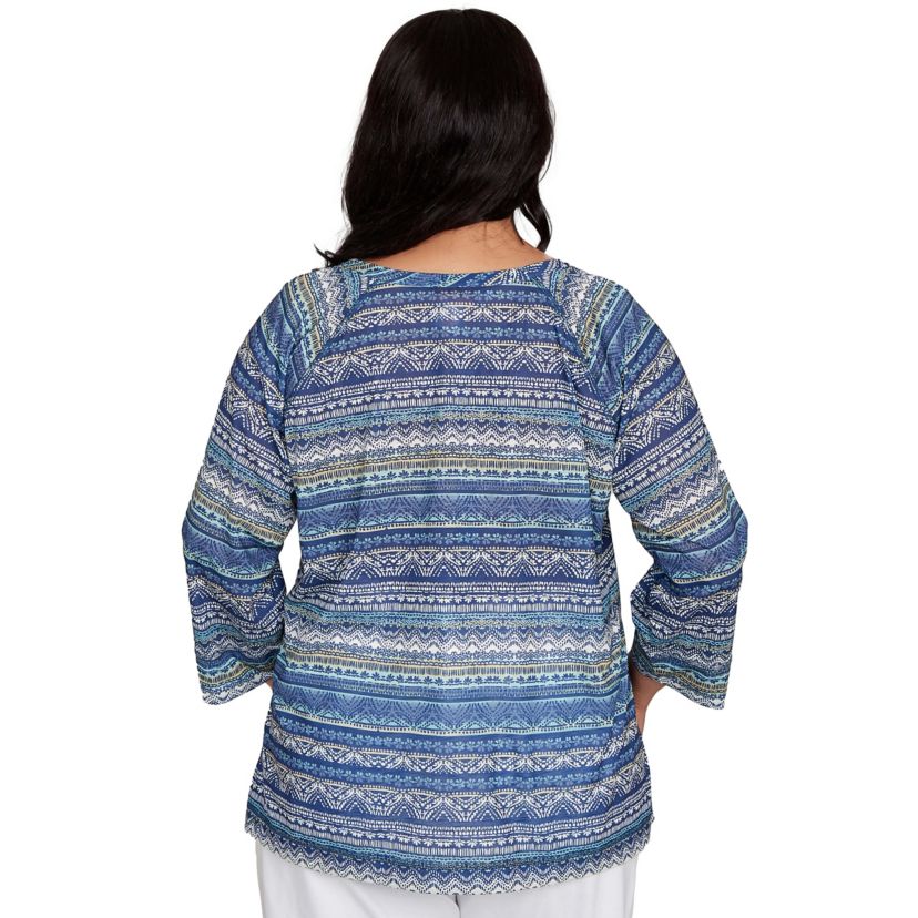 PRINTED TULIP HEM SLUB