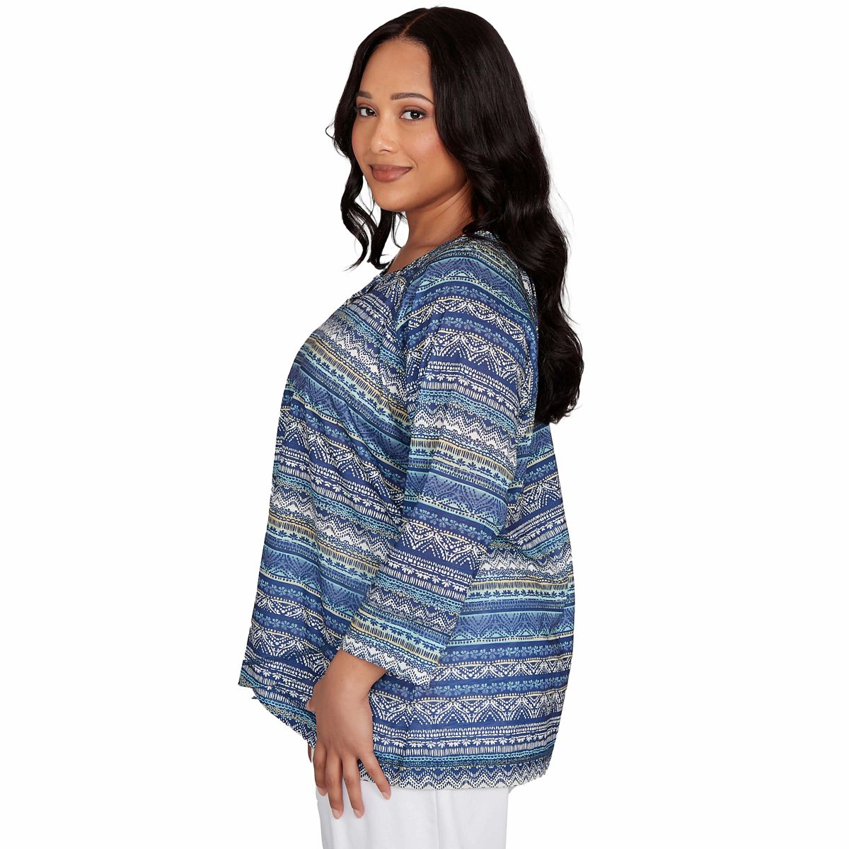 PRINTED TULIP HEM SLUB