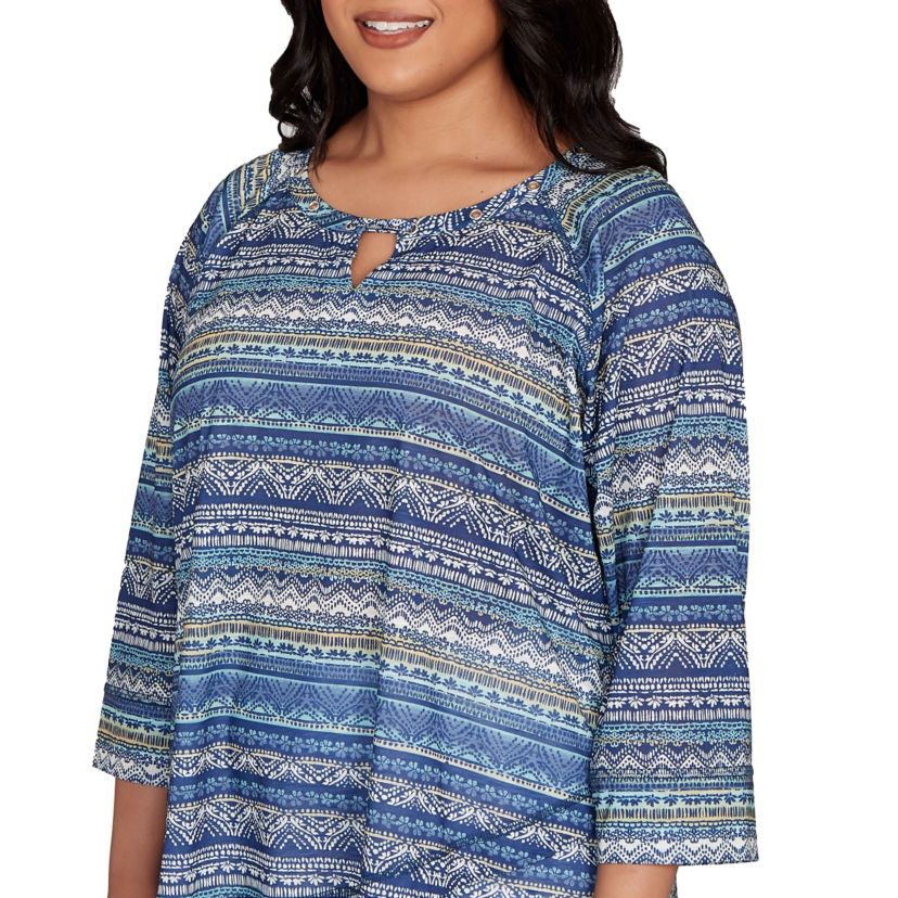 PRINTED TULIP HEM SLUB