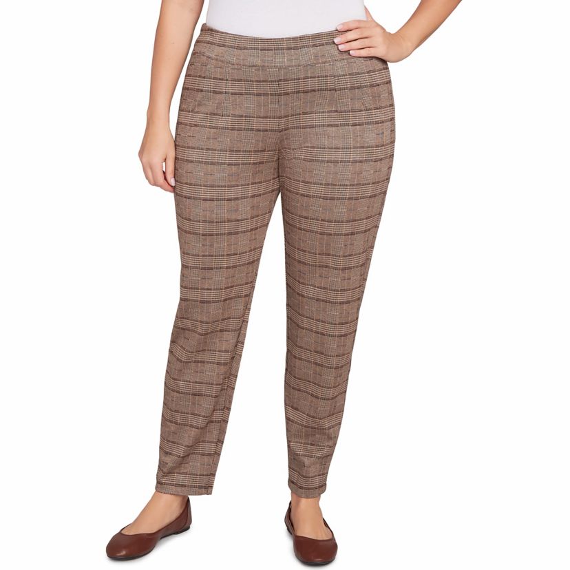 PULL ON PLAID PANT