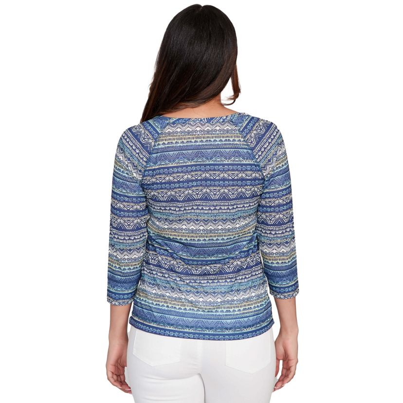 PRINTED TULIP HEM SLUB