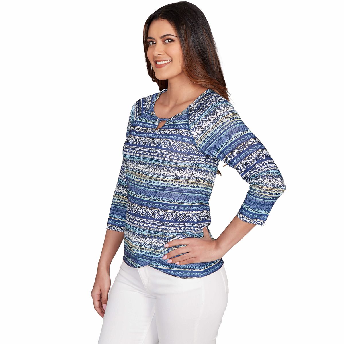 PRINTED TULIP HEM SLUB