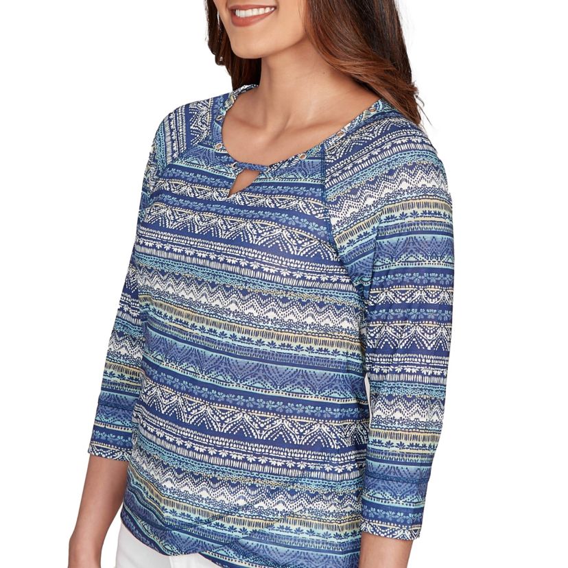 PRINTED TULIP HEM SLUB