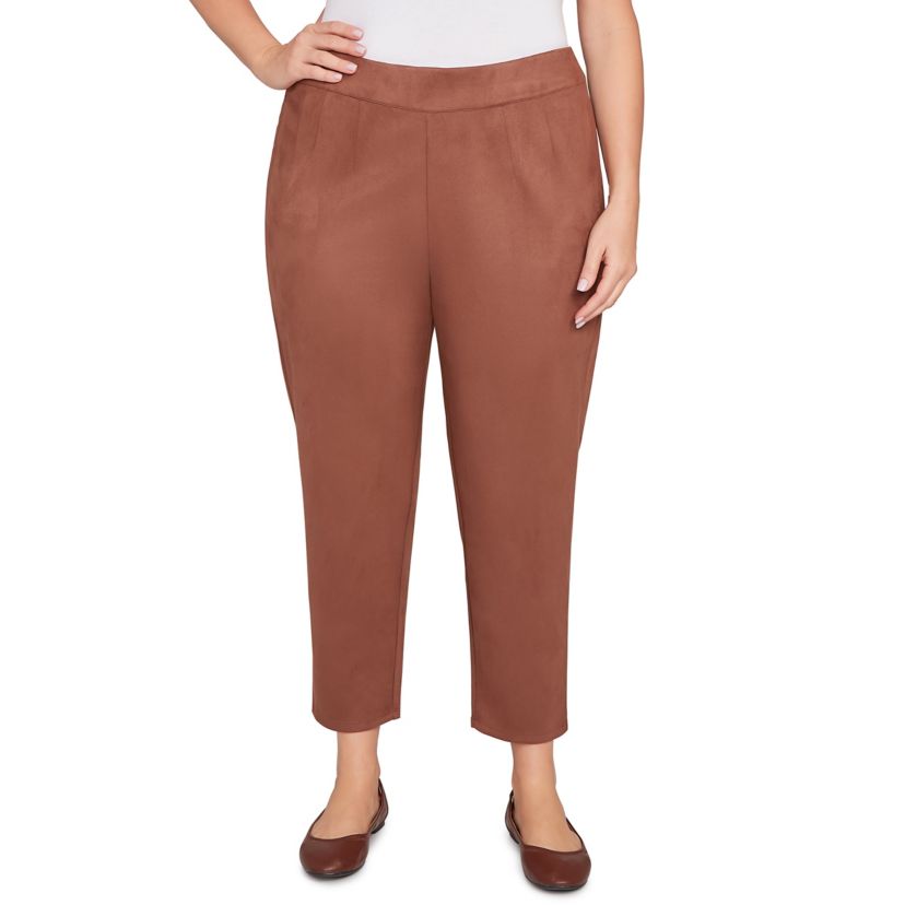 SOLID FAUX SUEDE PANT