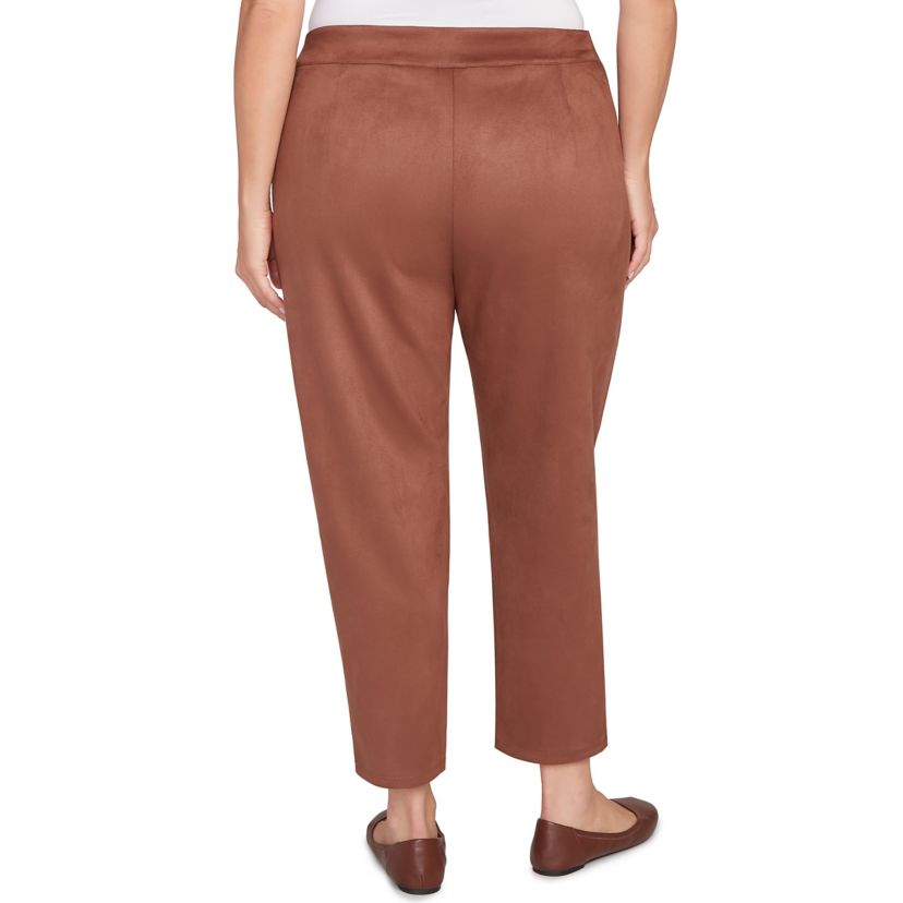 SOLID FAUX SUEDE PANT
